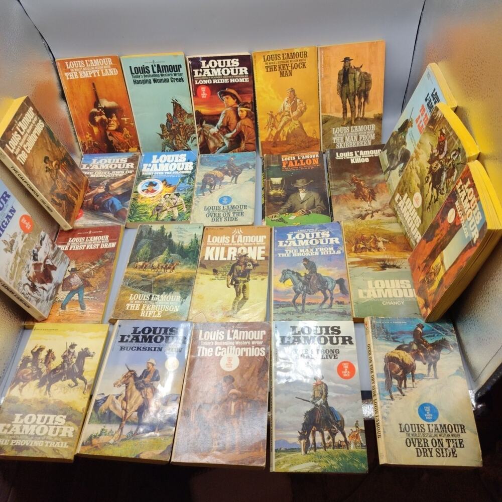 Lot of 25 Louis L'Amour Vintage Western Paperback Books No Duplicates Lot (6)